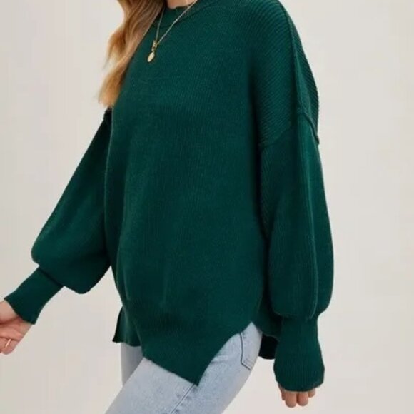 CLEAR OUT!! Ribbed Mock Neck Pullover - Picture 7 of 9